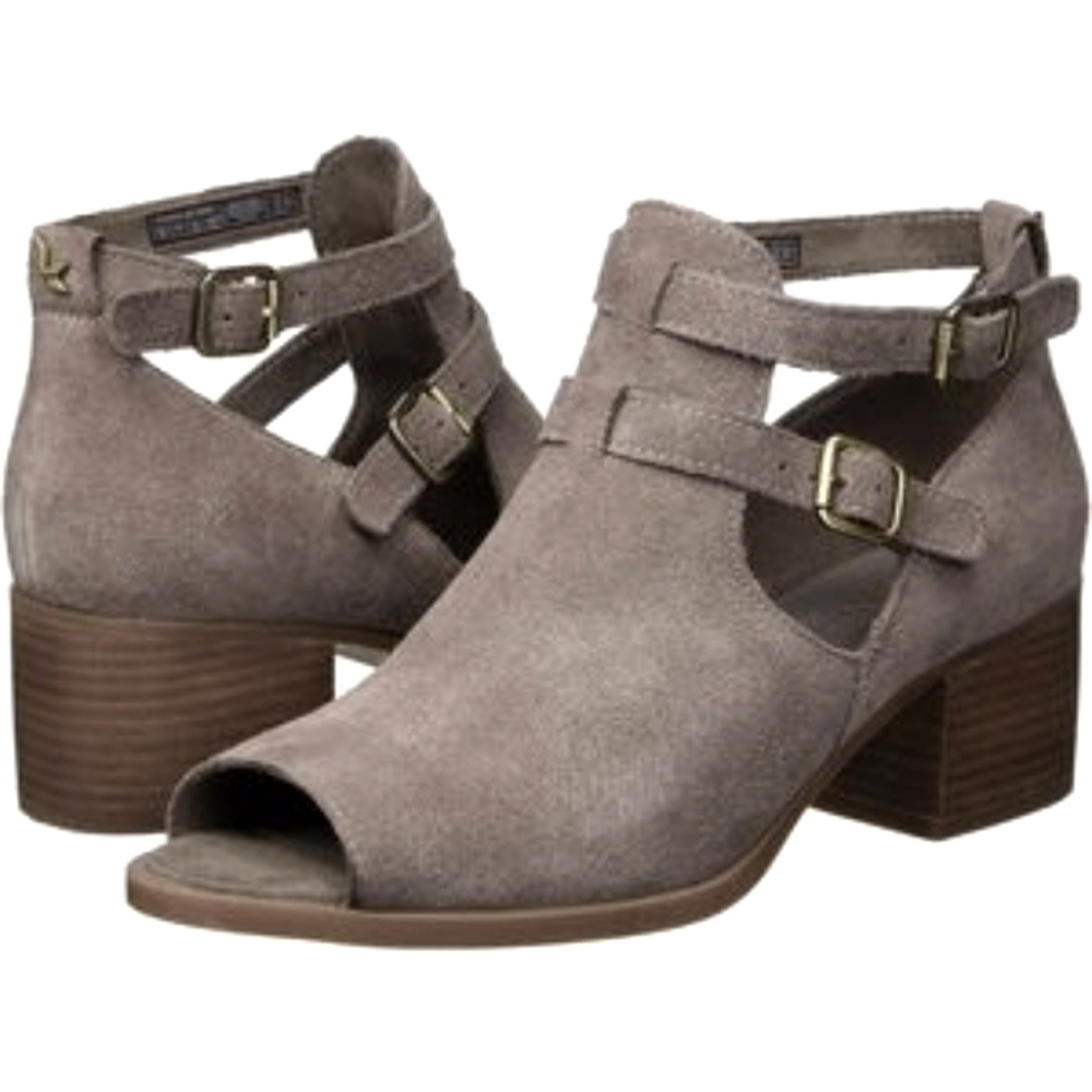 Koolaburra by Ugg suede peep toe Sophy buckled ankle boot size 9
